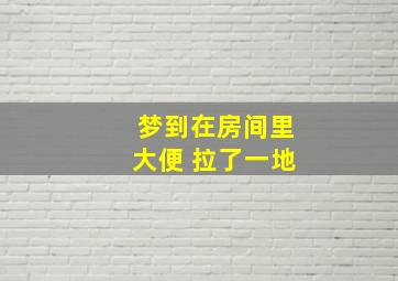 梦到在房间里大便 拉了一地